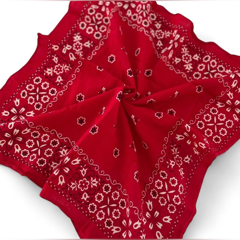 Vintage 50’s-60’s Retro Red Bandanna (EUC)